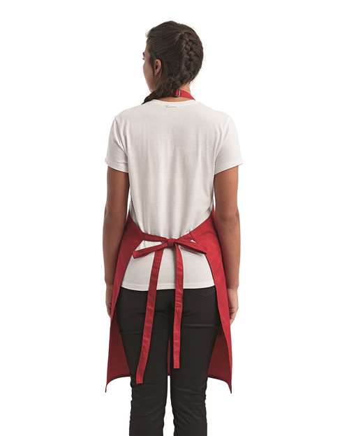 Recycled Pocket Bib Apron - Red