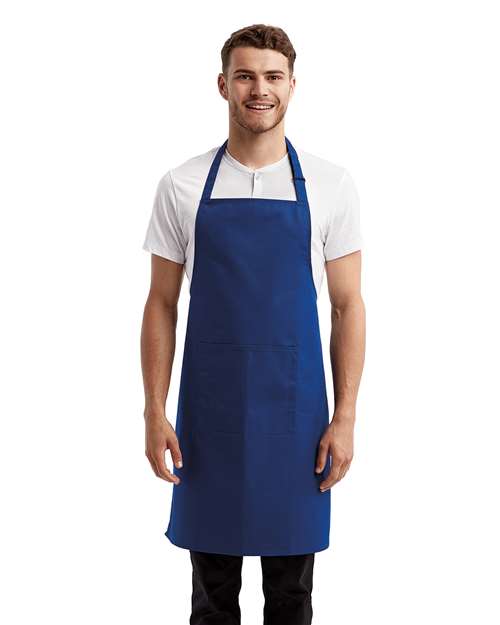 Recycled Pocket Bib Apron - Royal