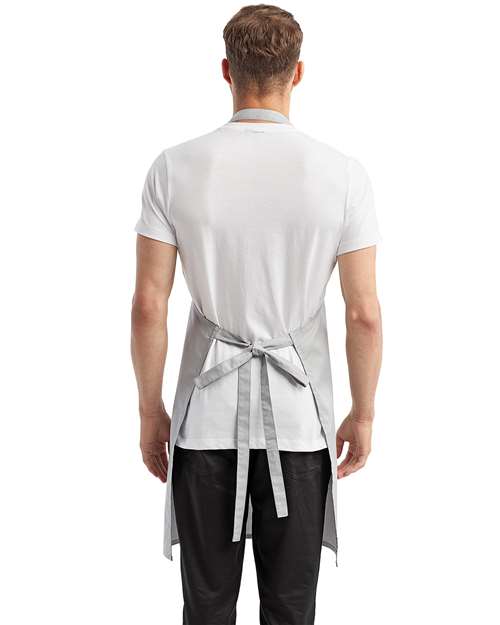 Recycled Pocket Bib Apron - Silver