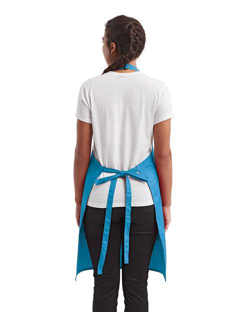 Recycled Pocket Bib Apron - Turquoise