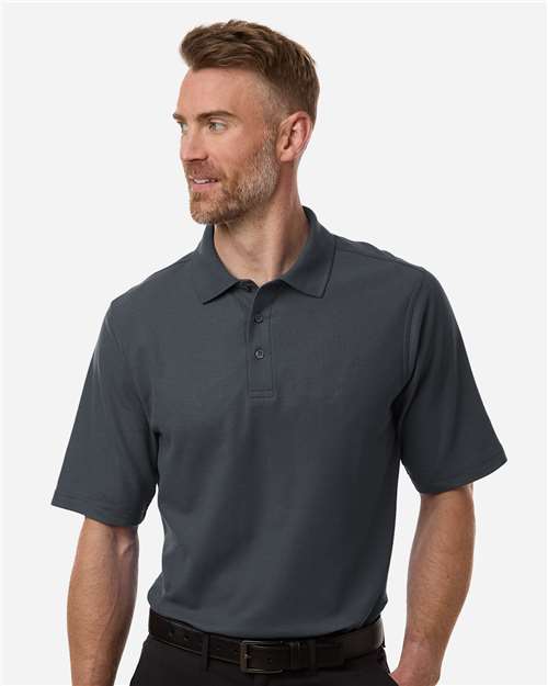 Men's Maverick CVC Pique Polo - Dark Charcoal