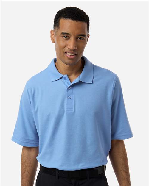 Men's Maverick CVC Pique Polo - Light College Blue