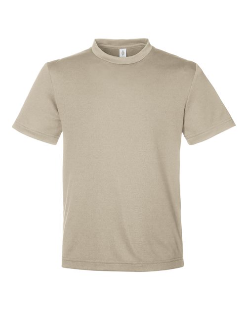 Youth Zone Performance Mesh T-Shirt - Desert Khaki