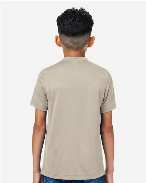 Youth Zone Performance Mesh T-Shirt - Desert Khaki