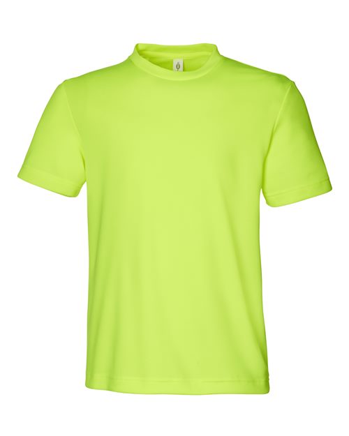 Youth Zone Performance Mesh T-Shirt - Safety Yellow