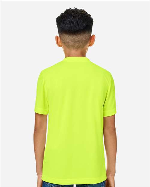 Youth Zone Performance Mesh T-Shirt - Safety Yellow