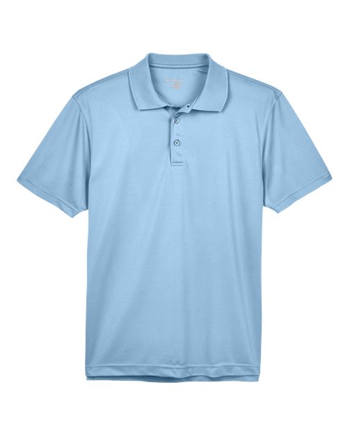 Men's Polyester Jersey Polo - Light Blue