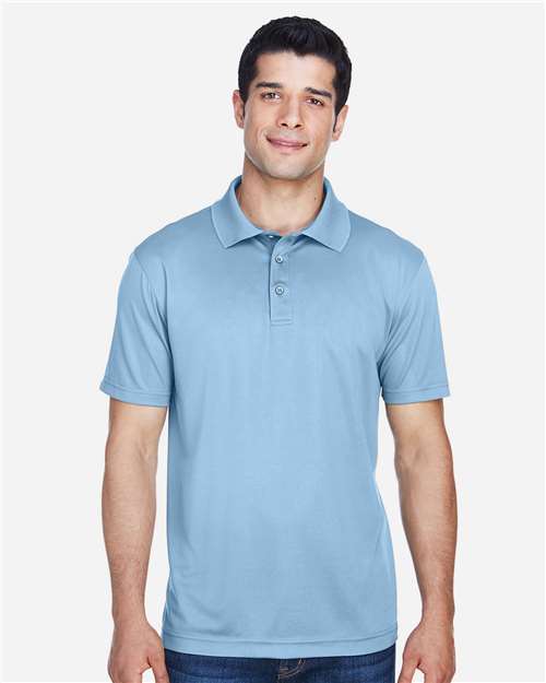 Men's Polyester Jersey Polo - Light Blue