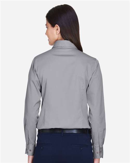 Women's Easy Blend™ Long Sleeve Twill Dress Shirt with Stain-Release - Dark Grey