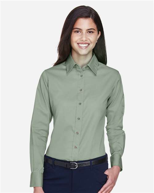 Women's Easy Blend™ Long Sleeve Twill Dress Shirt with Stain-Release - Dill