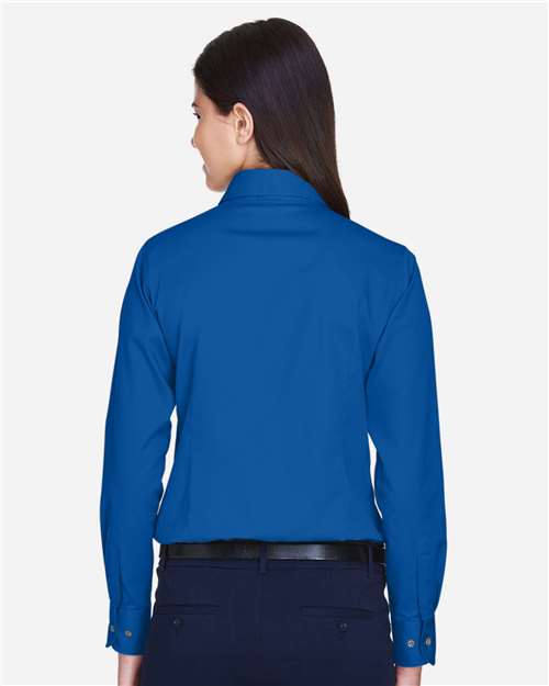 Women's Easy Blend™ Long Sleeve Twill Dress Shirt with Stain-Release - French Blue