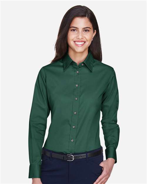 Women's Easy Blend™ Long Sleeve Twill Dress Shirt with Stain-Release - Hunter