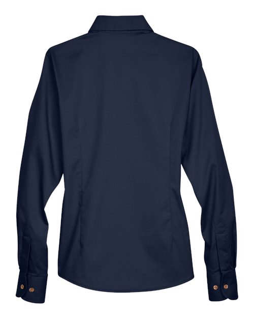Women's Easy Blend™ Long Sleeve Twill Dress Shirt with Stain-Release - Navy