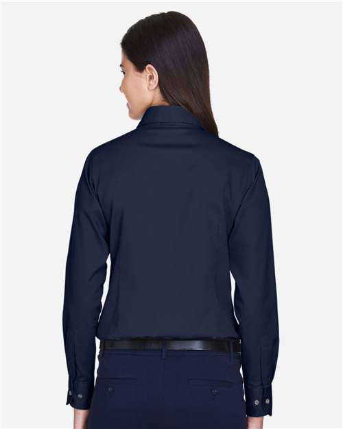 Women's Easy Blend™ Long Sleeve Twill Dress Shirt with Stain-Release - Navy
