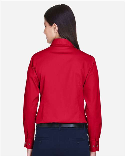 Women's Easy Blend™ Long Sleeve Twill Dress Shirt with Stain-Release - Red
