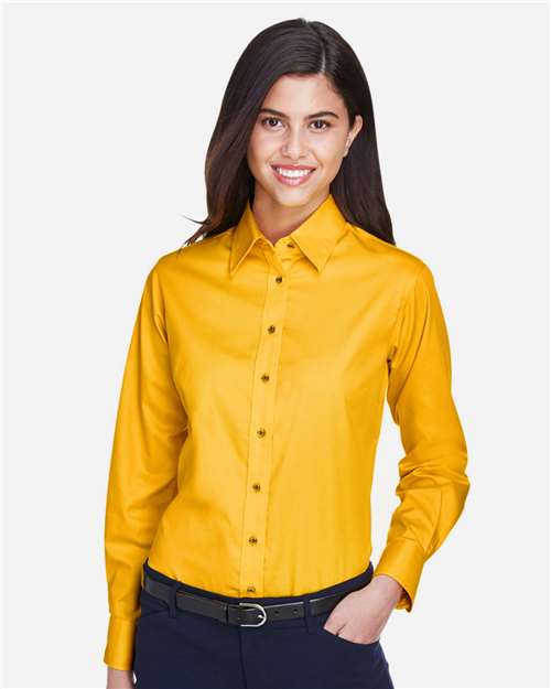 Women's Easy Blend™ Long Sleeve Twill Dress Shirt with Stain-Release - Sunray Yellow