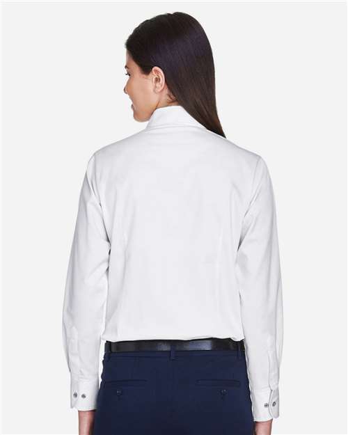 Women's Easy Blend™ Long Sleeve Twill Dress Shirt with Stain-Release - White