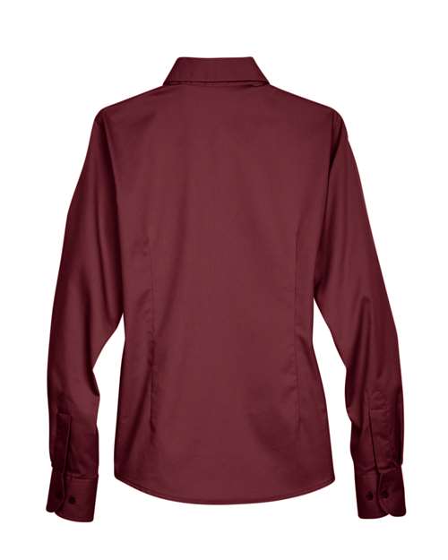 Women's Easy Blend™ Long Sleeve Twill Dress Shirt with Stain-Release - Wine