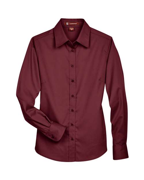 Women's Easy Blend™ Long Sleeve Twill Dress Shirt with Stain-Release - Wine