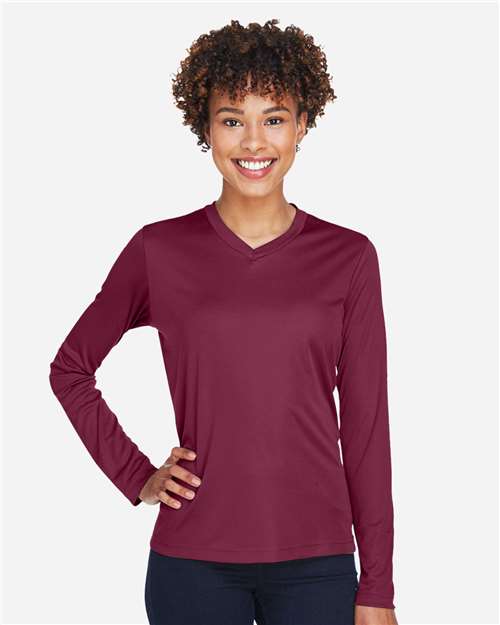 Women's Zone Performance Long Sleeve T-Shirt - Sport Maroon