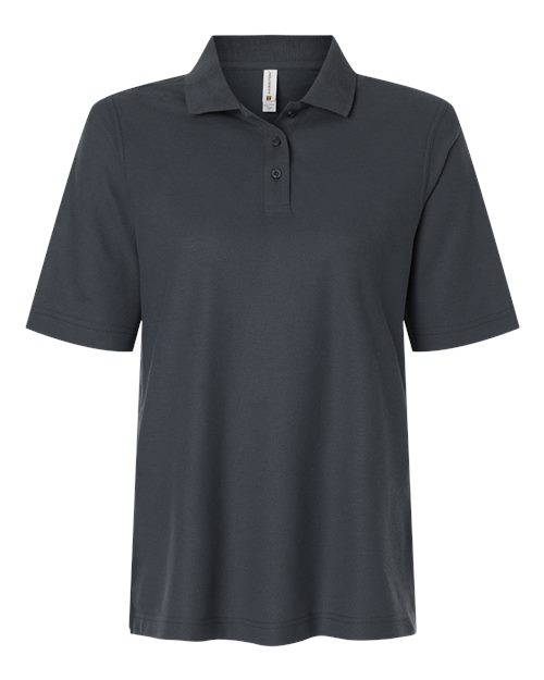 Women's Maverick CVC Pique Polo - Dark Charcoal