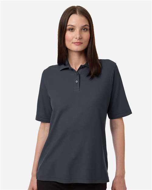 Women's Maverick CVC Pique Polo - Dark Charcoal