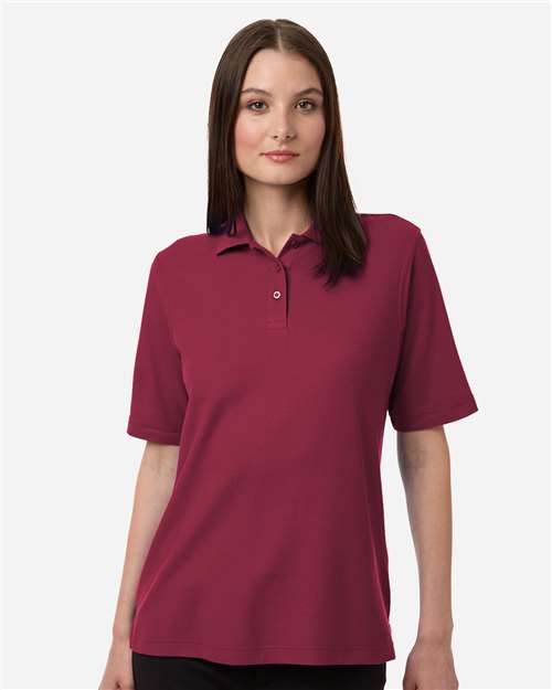Women's Maverick CVC Pique Polo - Wine