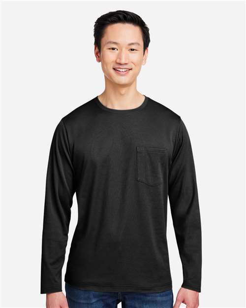 Unisex Charge Snag and Soil Protect Long Sleeve T-Shirt - Black