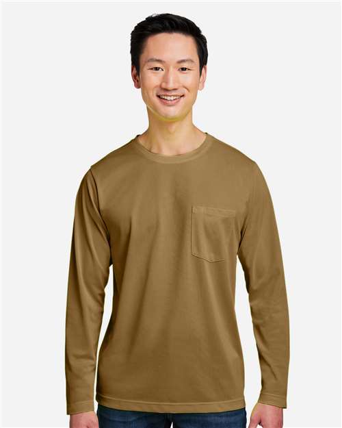 Unisex Charge Snag and Soil Protect Long Sleeve T-Shirt - Coyote Brown