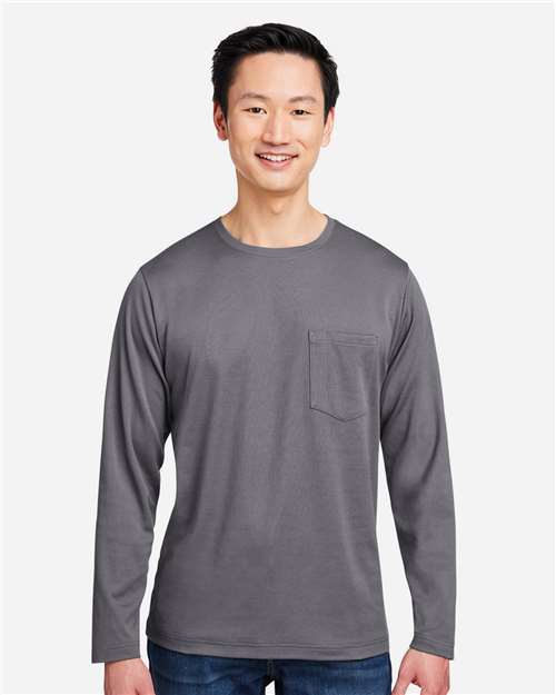Unisex Charge Snag and Soil Protect Long Sleeve T-Shirt - Dark Charcoal