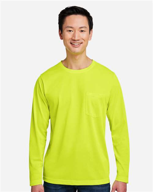 Unisex Charge Snag and Soil Protect Long Sleeve T-Shirt - Safety Yellow
