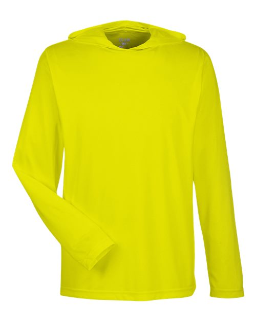 Men's Zone Performance Hooded T-Shirt - Safety Yellow