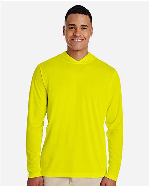 Men's Zone Performance Hooded T-Shirt - Safety Yellow