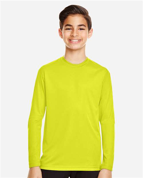 Youth Zone Performance Long Sleeve T-Shirt - Safety Yellow