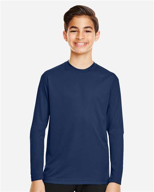 Youth Zone Performance Long Sleeve T-Shirt - Sport Dark Navy
