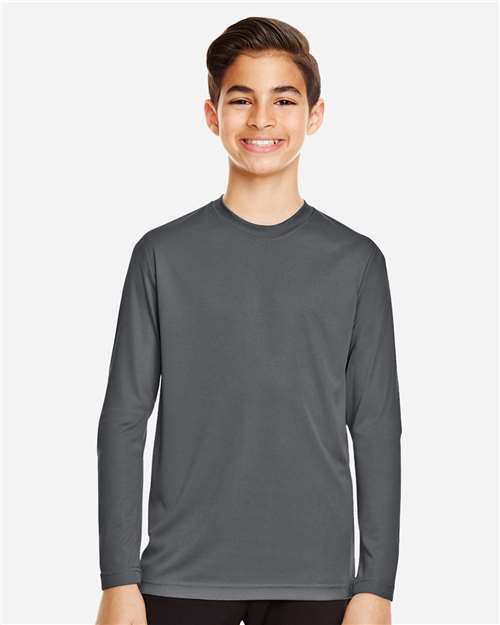 Youth Zone Performance Long Sleeve T-Shirt - Sport Graphite