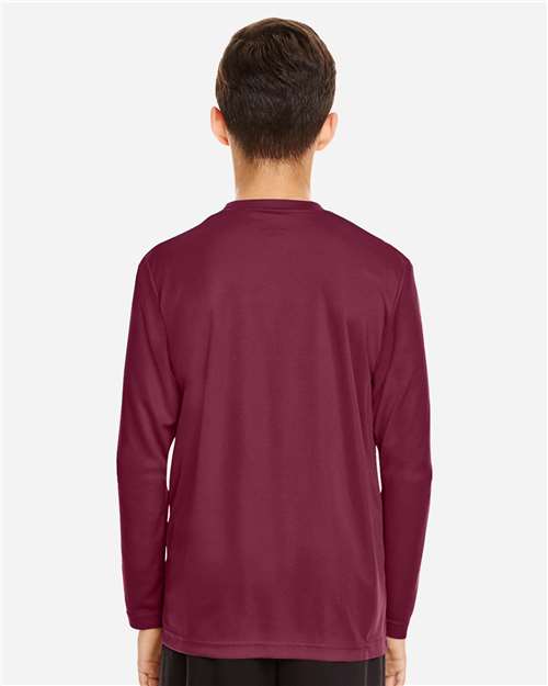 Youth Zone Performance Long Sleeve T-Shirt - Sport Maroon