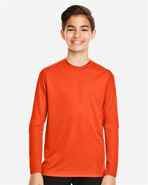 Youth Zone Performance Long Sleeve T-Shirt - Sport Orange