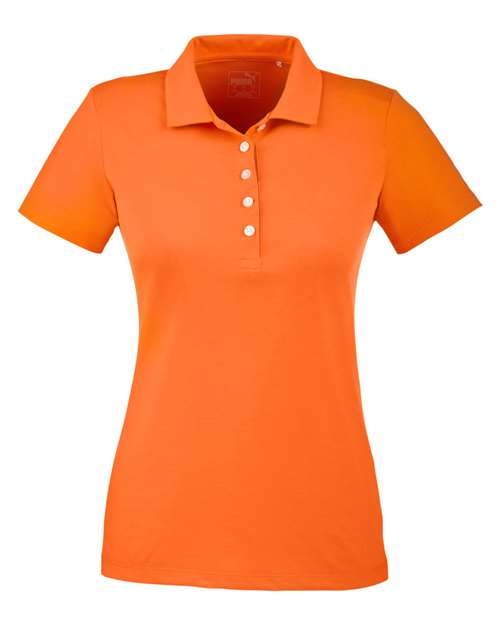 Women's Fusion Polo - Vibrant Orange