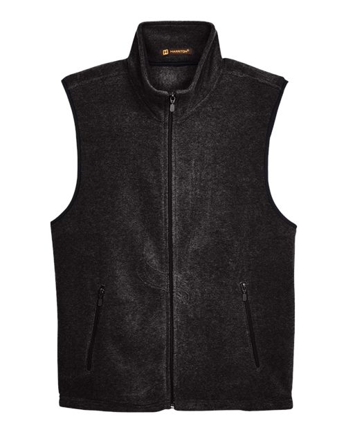Unisex Fleece Full-Zip Vest - Black