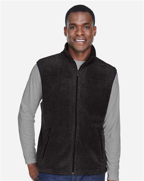Unisex Fleece Full-Zip Vest - Black