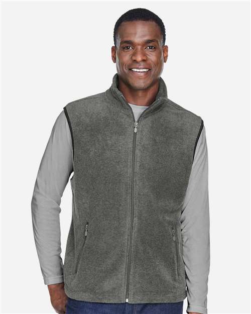 Unisex Fleece Full-Zip Vest - Charcoal