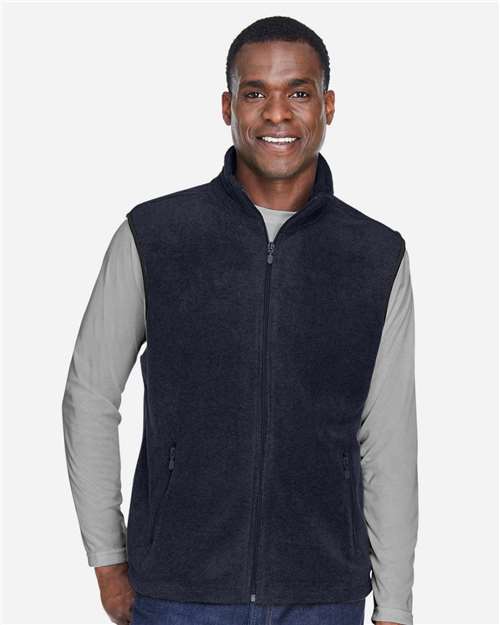 Unisex Fleece Full-Zip Vest - Navy