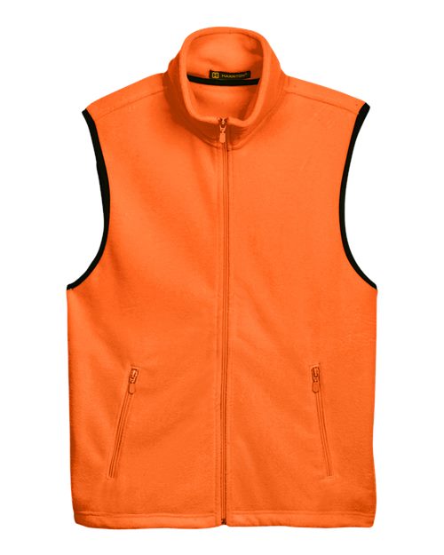 Unisex Fleece Full-Zip Vest - Safety Orange