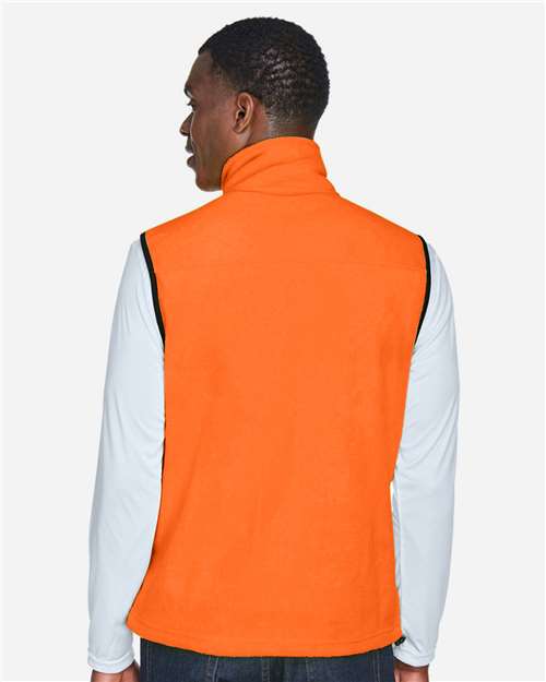 Unisex Fleece Full-Zip Vest - Safety Orange