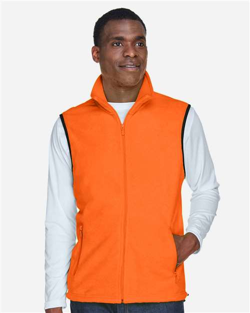 Unisex Fleece Full-Zip Vest - Safety Orange