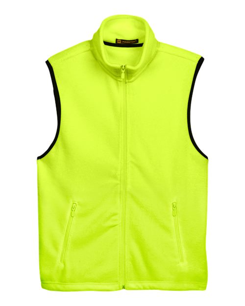 Unisex Fleece Full-Zip Vest - Safety Yellow
