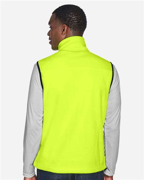 Unisex Fleece Full-Zip Vest - Safety Yellow