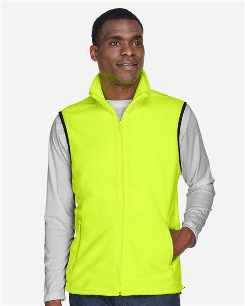 Unisex Fleece Full-Zip Vest - Safety Yellow