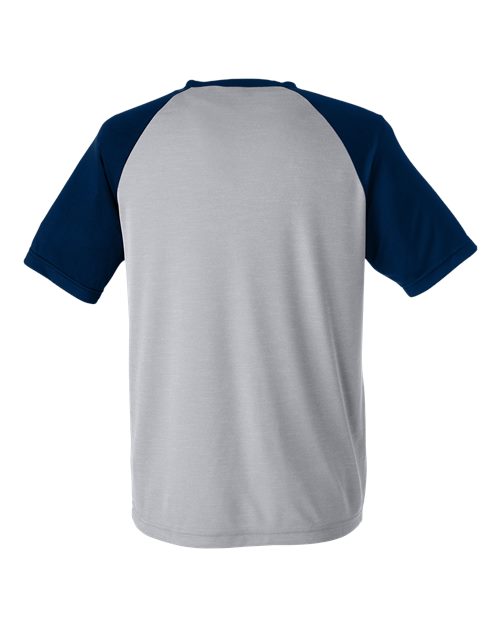 Unisex Zone Colorblock Raglan T-Shirt - Athletic Heather/ Sport Dark Navy